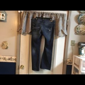 Designer distressed Aeropostale blue jeans